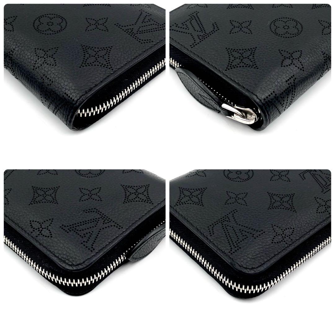 SSS級 ルイヴィトン ジッピーウォレット モノグラム マヒナ ブラック