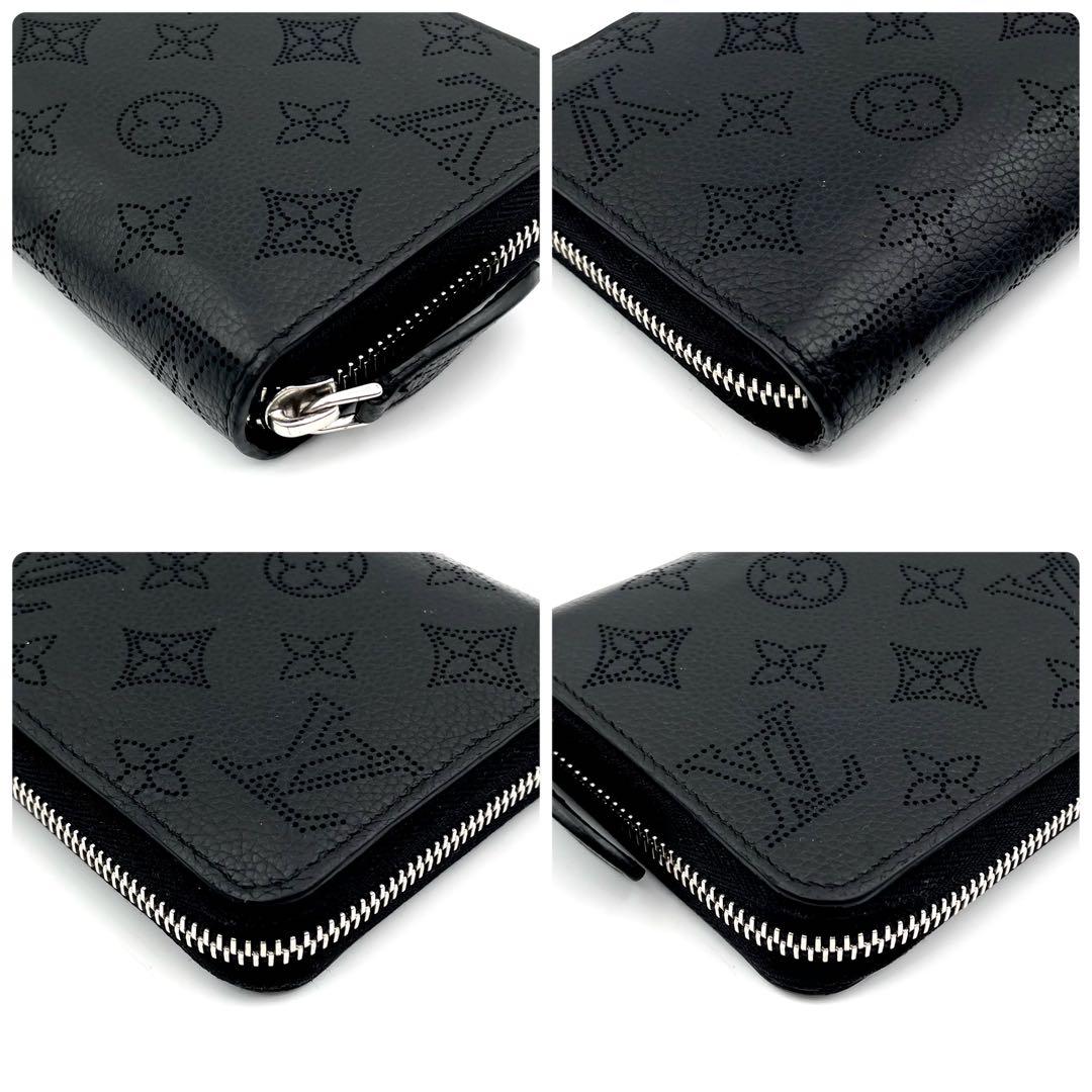 SSS級 ルイヴィトン ジッピーウォレット モノグラム マヒナ ブラック