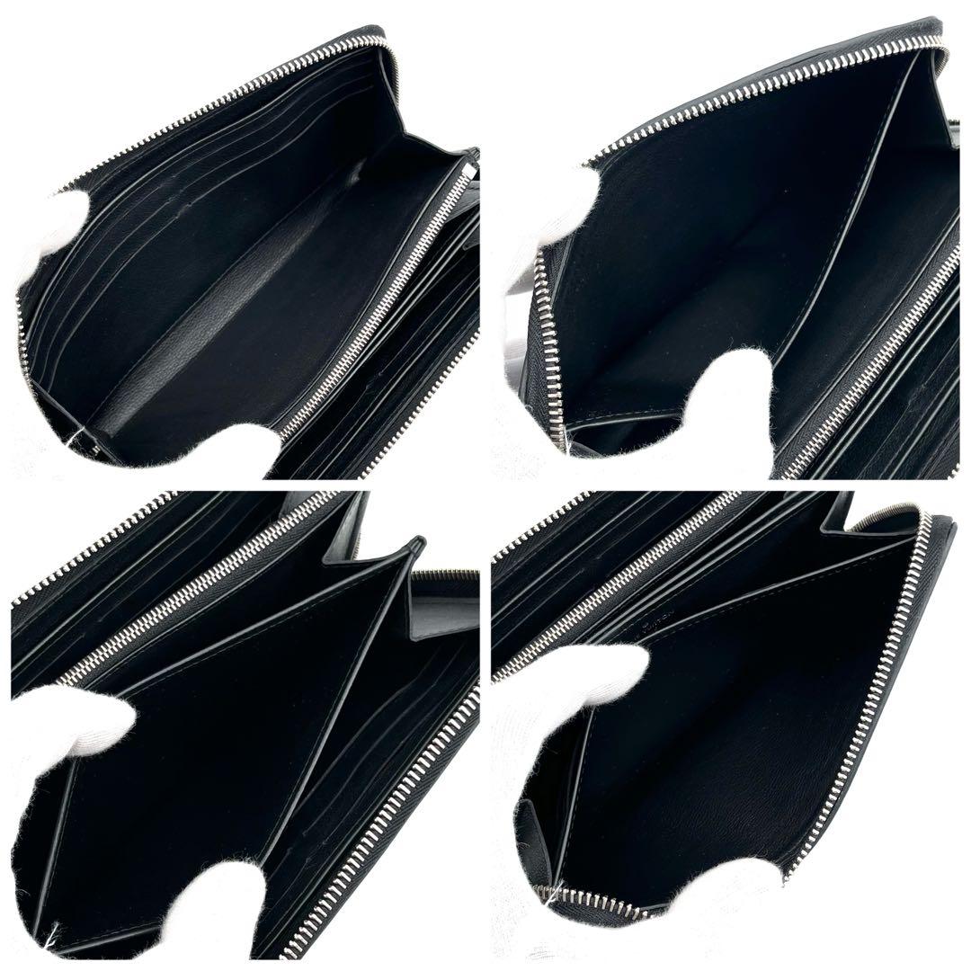 SSS級 ルイヴィトン ジッピーウォレット モノグラム マヒナ ブラック