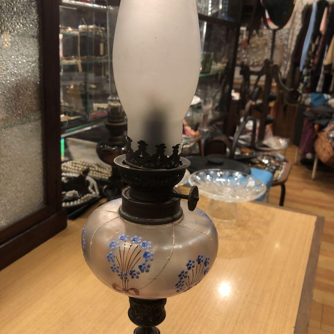 渓流あまごさん専用オイルランプ1920年代製ビクトリアン オイルランプ