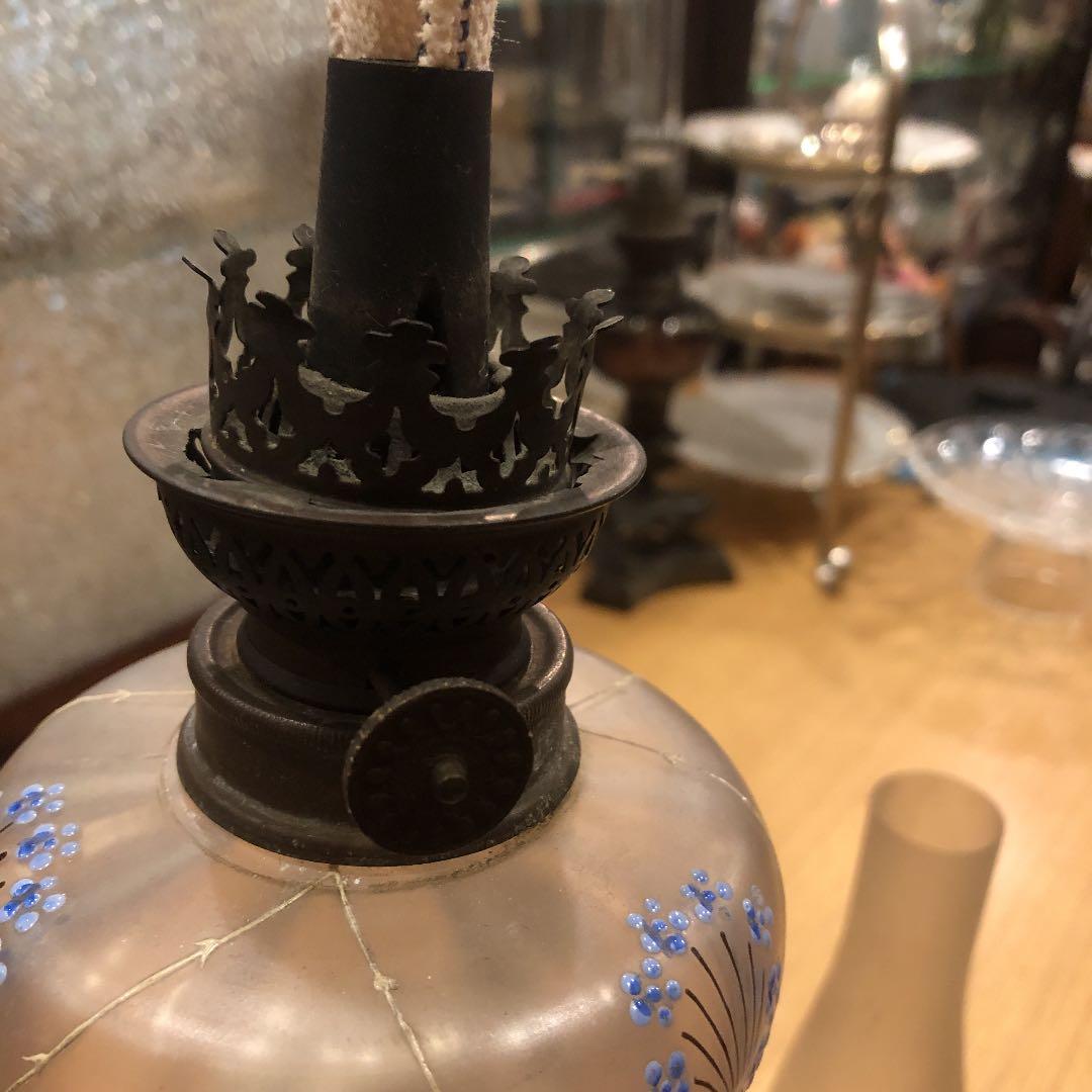 渓流あまごさん専用オイルランプ1920年代製ビクトリアン オイルランプ