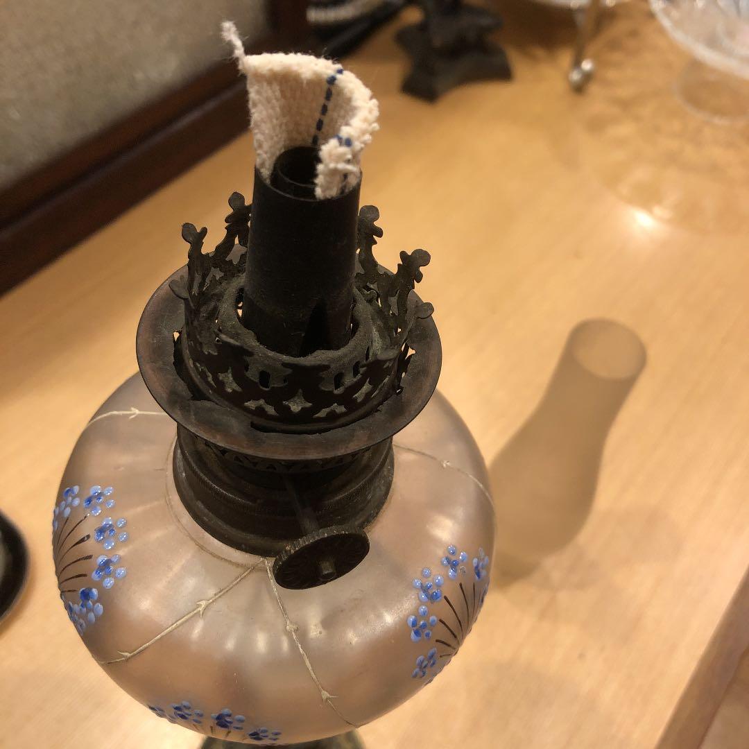 渓流あまごさん専用オイルランプ1920年代製ビクトリアン オイルランプ