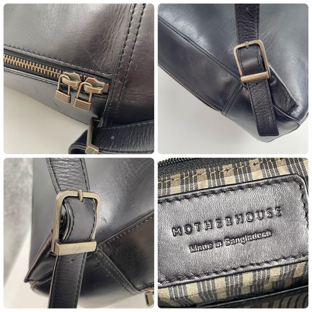 【✨美品】 マザーハウス リュック アンティーク A4 PC収納可 レザー 黒