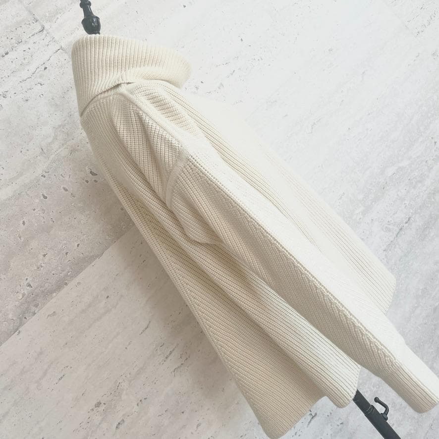 未使用★HERMES★2024★肉厚カシミヤ100★チュニック★ロングニット