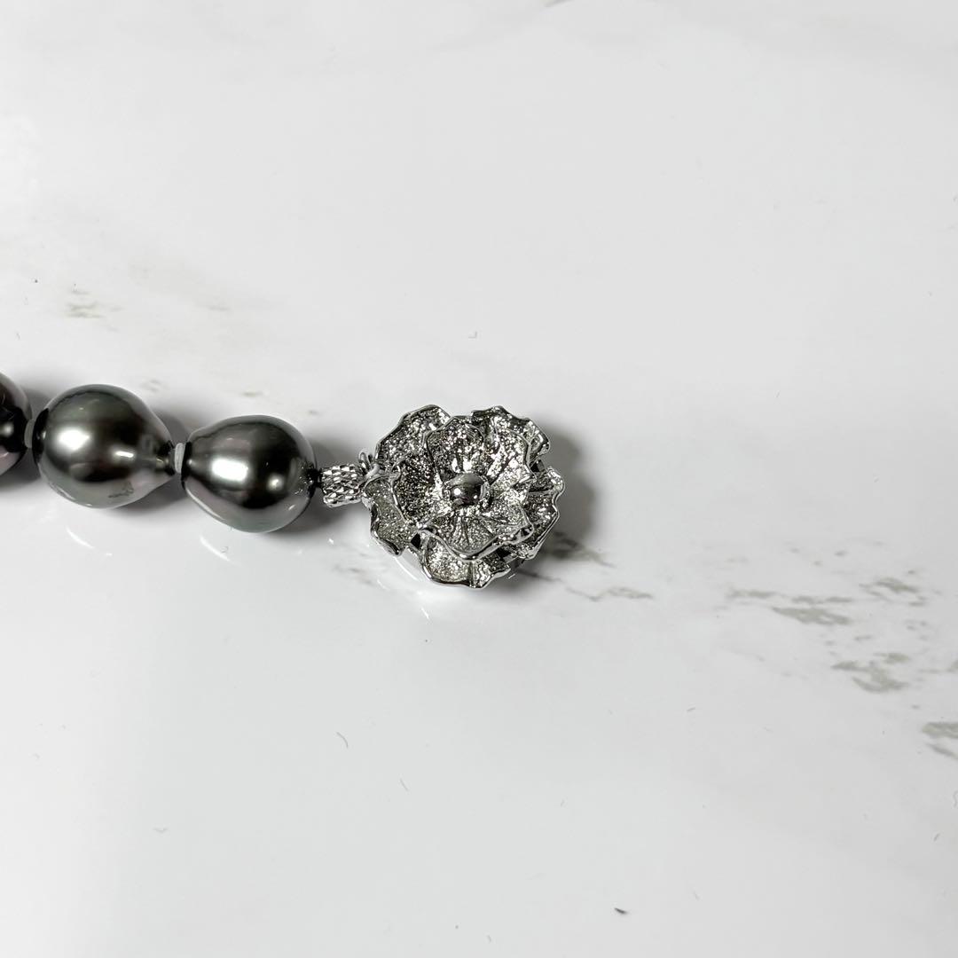 パール　黒蝶真珠　ネックレス　pearl necklace 真珠　シルバー