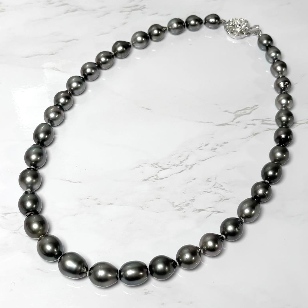パール　黒蝶真珠　ネックレス　pearl necklace 真珠　シルバー