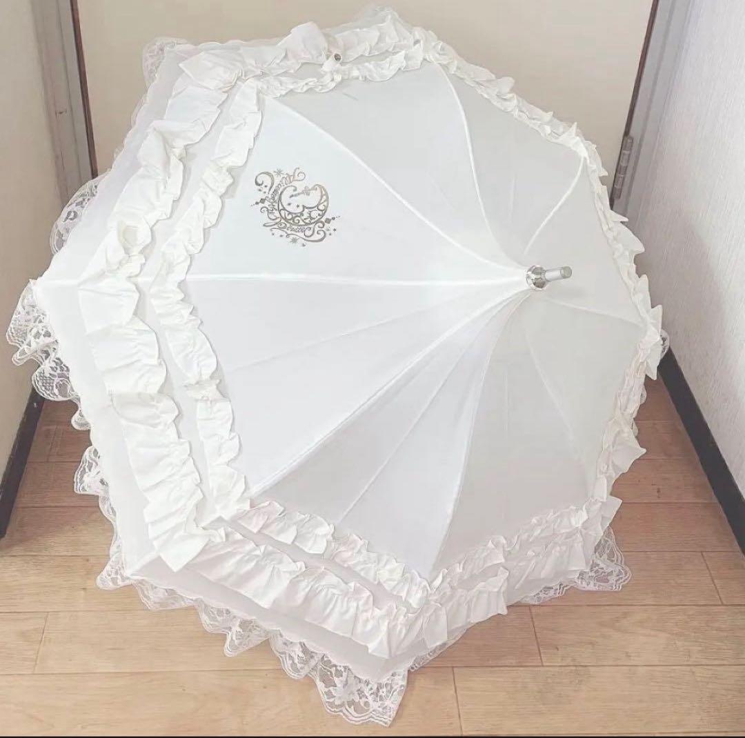 ベイビーザスターズシャインブライト アリスアンドザパイレーツ フリル日傘 白