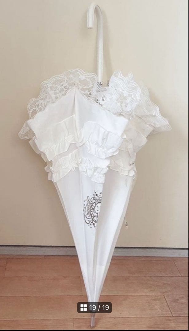 ベイビーザスターズシャインブライト アリスアンドザパイレーツ フリル日傘 白