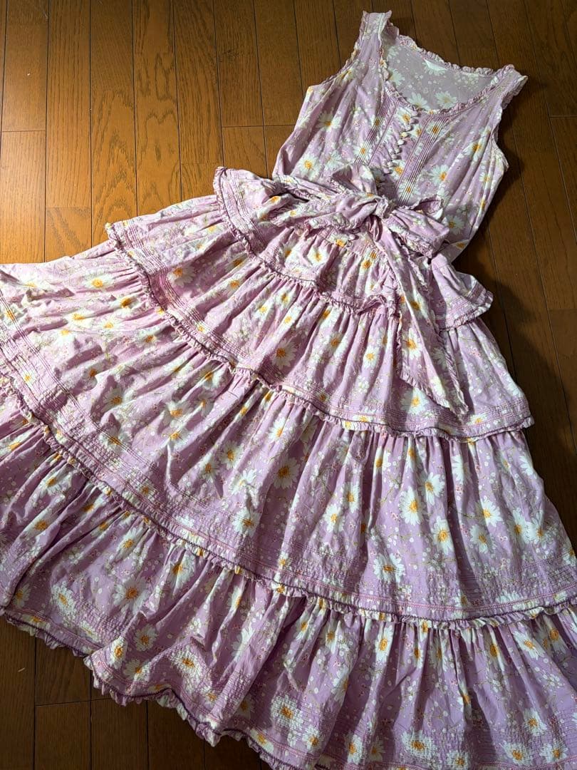 PINK HOUSE ピンクハウス　フラワープリント ロングワンピース