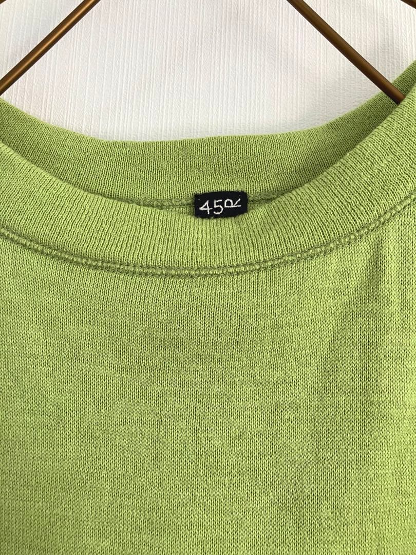 ●45R 45rpm●コットンスムースチュニック キミドリ