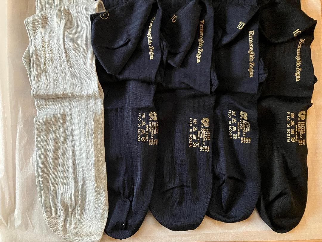 タ*ミ様 Ermenegildo Zegna ロングホーズ コットン 5本セット