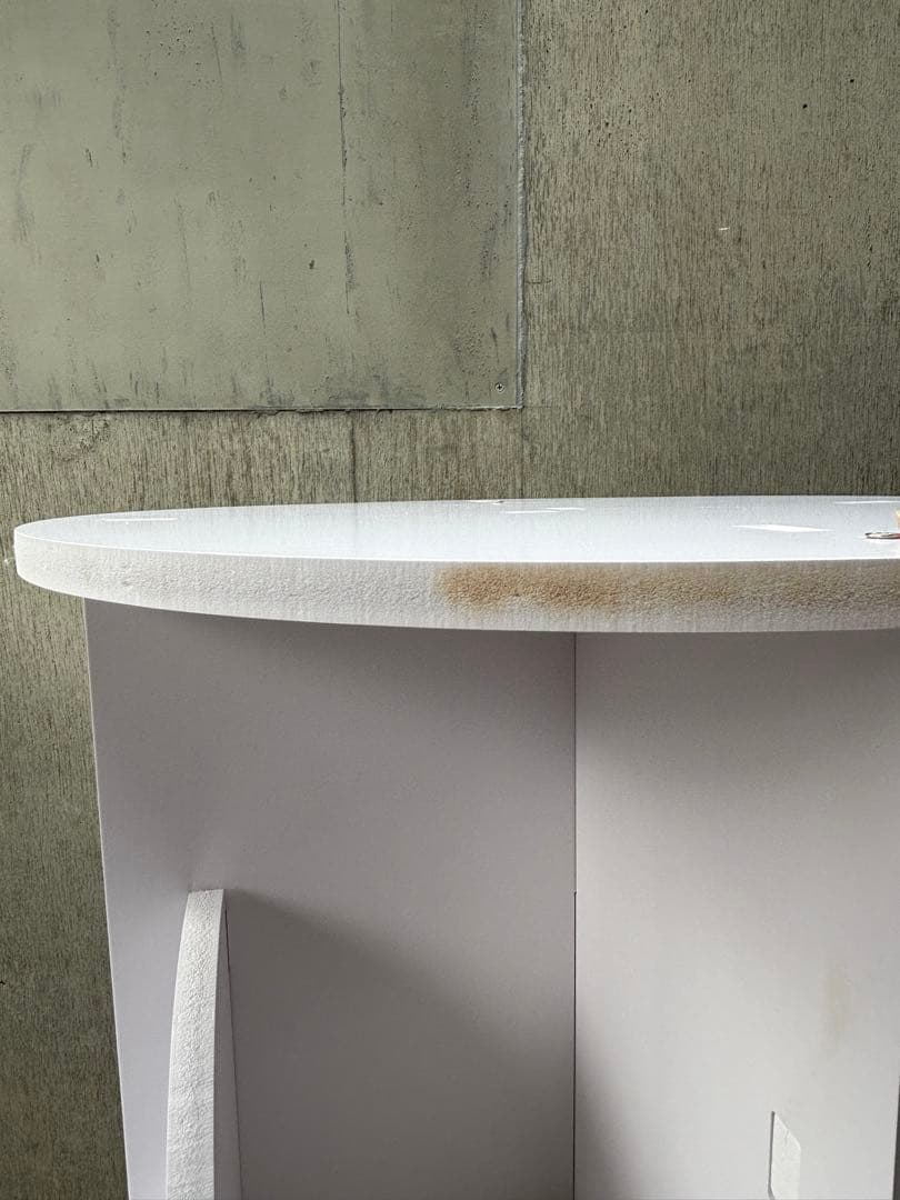 円柱型ホワイト4段本棚