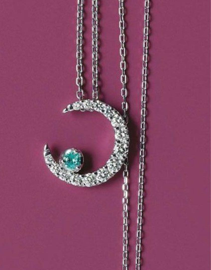 月　ムーン　ネックレス パライバトルマリン　スタージュエリー