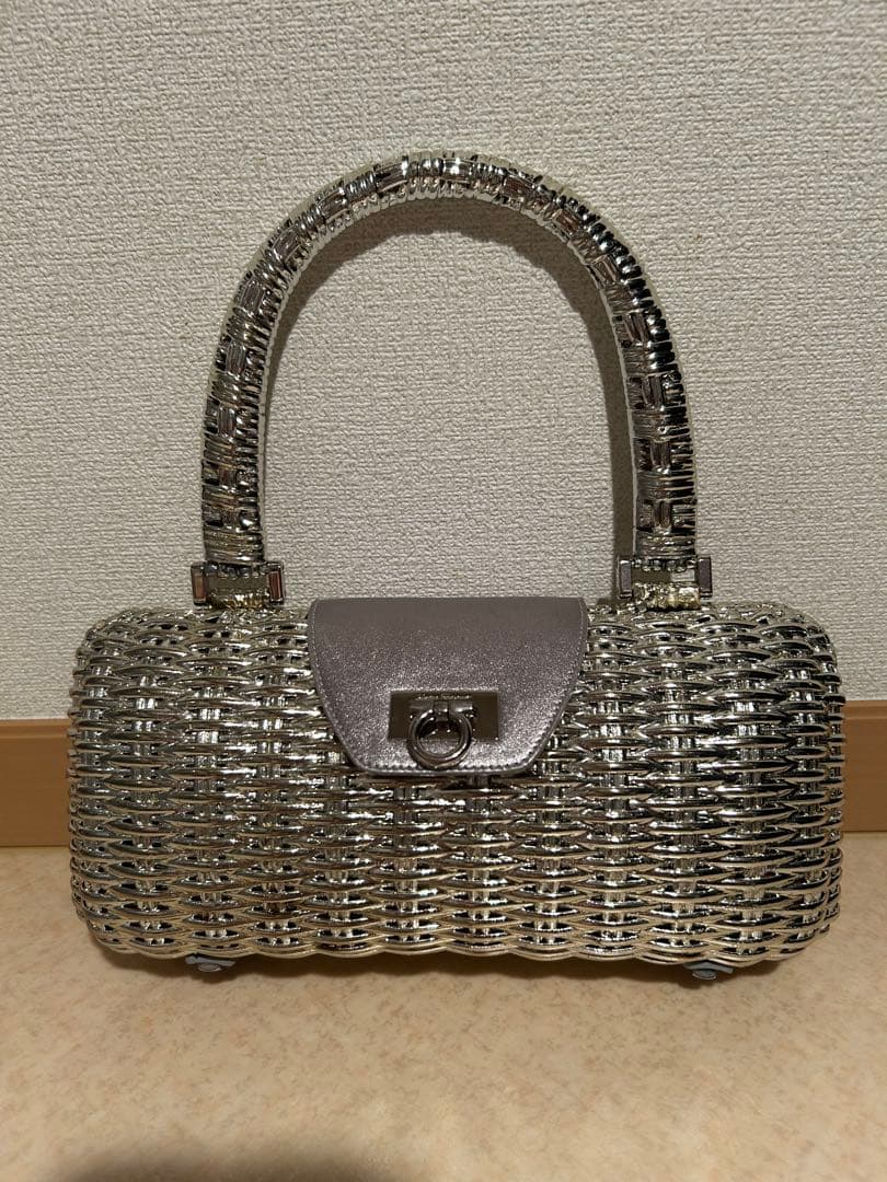 【希少】フェラガモ Ferragamo かごバッグ ♡ガンチーニ ハンドバッグ