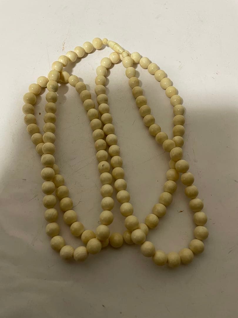 極上　牙彫ネックレス　2本セット