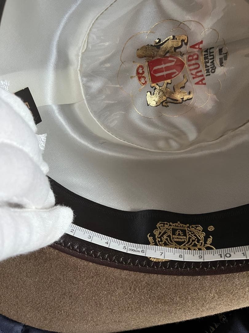 未使用★AKUBRA ウールハット 羽付き56サイズ