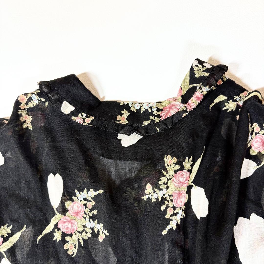 PINK HOUSE ワンピース ドレス ブラウス 花柄 ブラック セットアップ