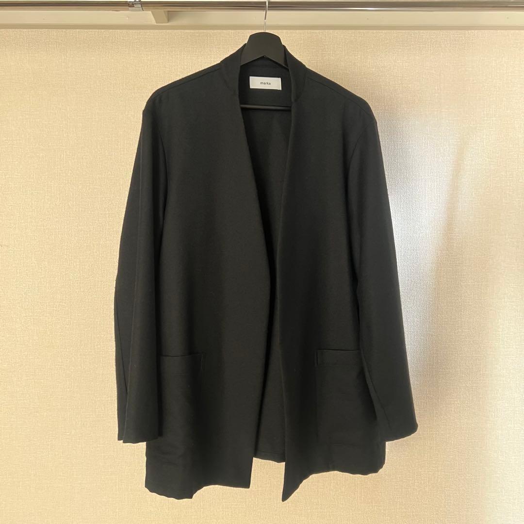marka ラペルレス シャツ ジャケット ノーカラー