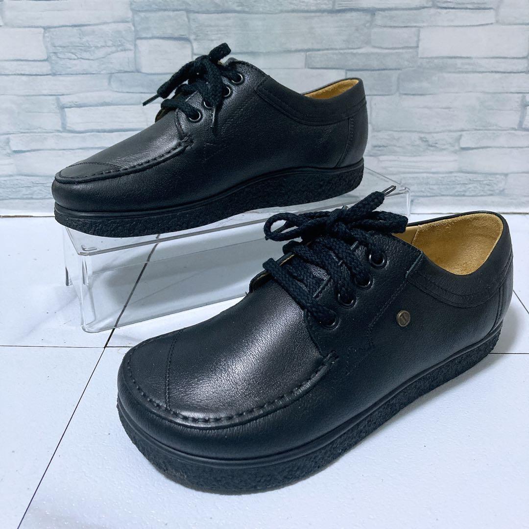 極美品 jacoform ヤコフォーム コンフォートシューズ 革靴 黒 24.5