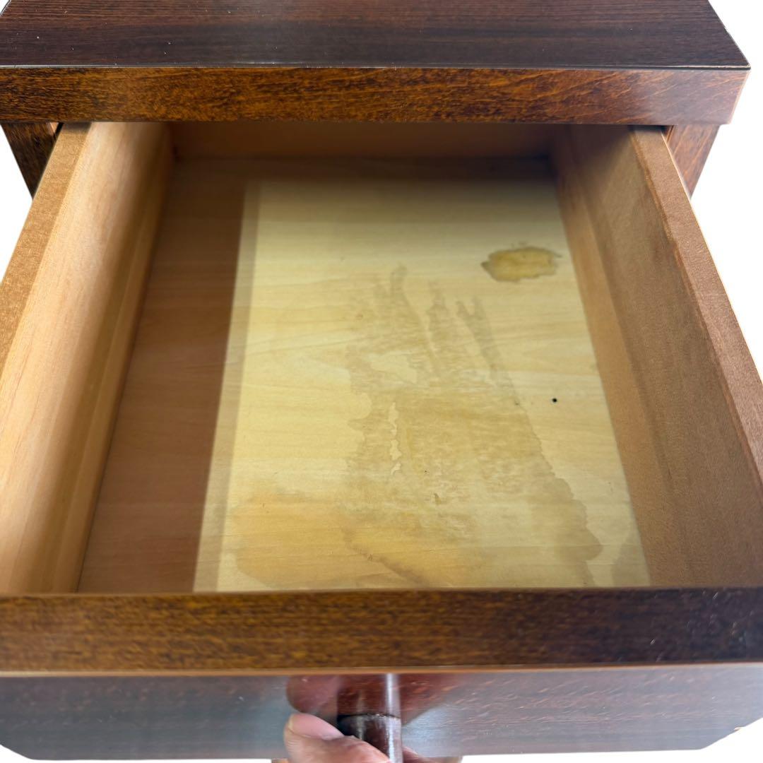 昭和レトロ 山下家具店 10段スリムチェスト 木製