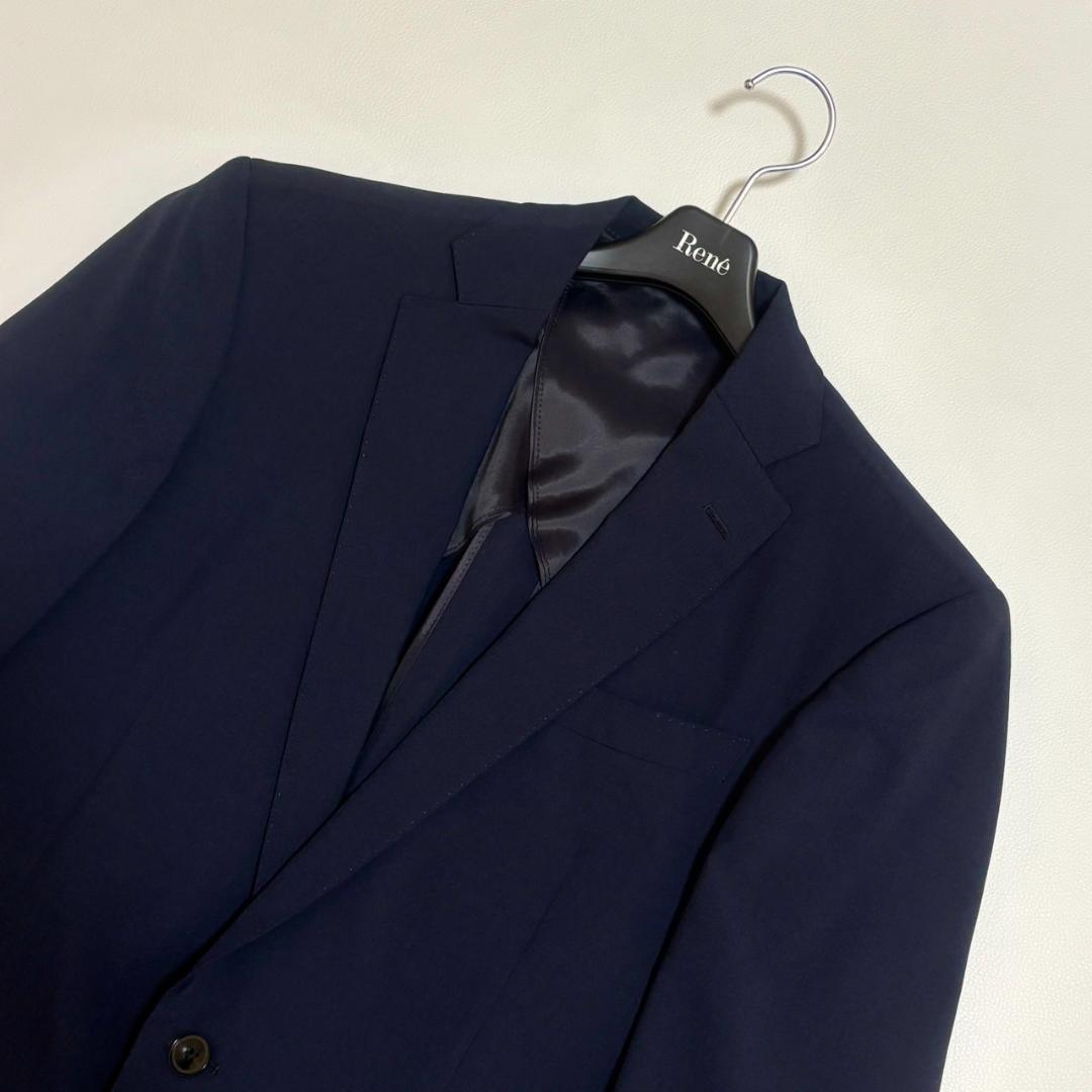 【美品】スーツセレクト ビジネススーツ 3ピース ベスト 無地 A6 L相当 紺