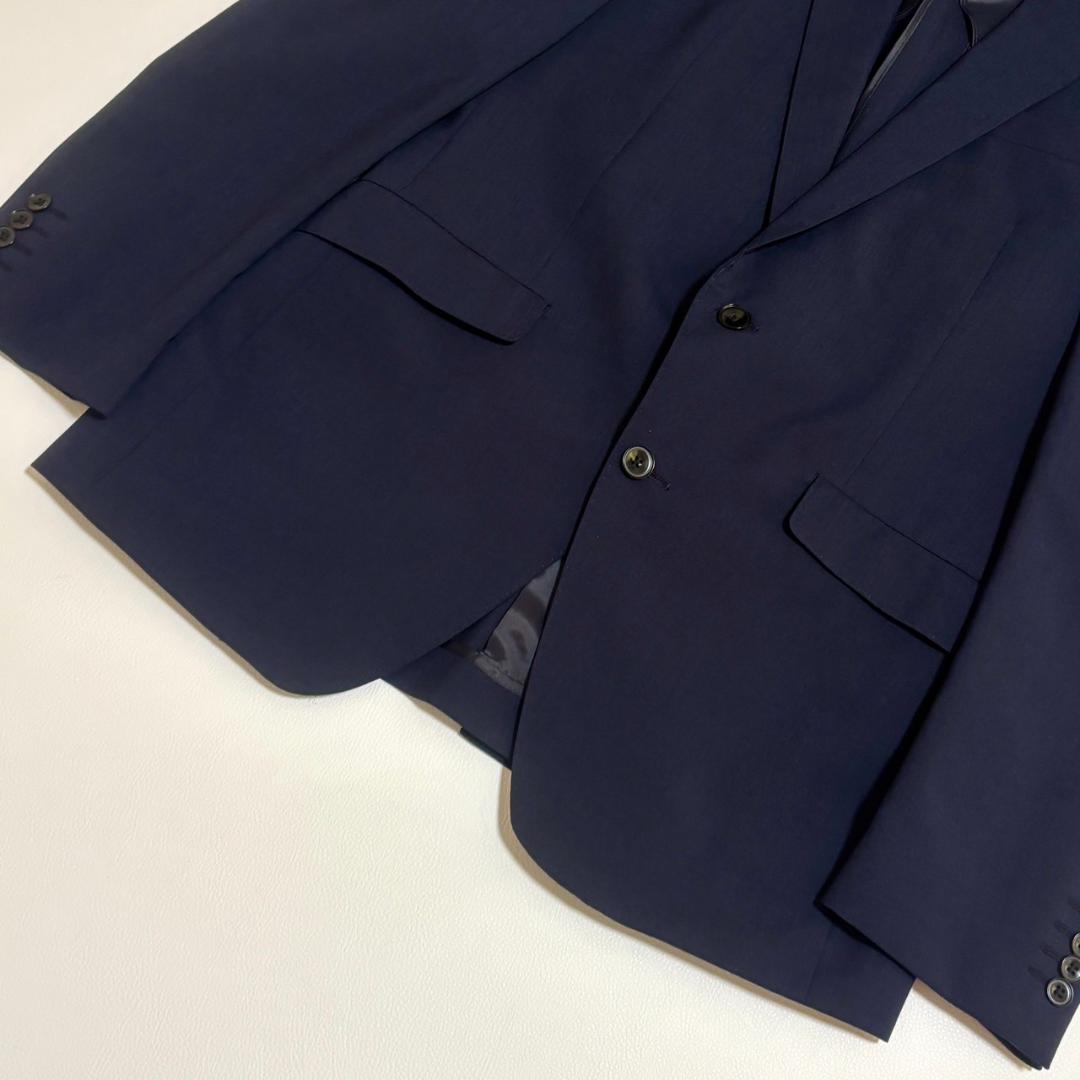 【美品】スーツセレクト ビジネススーツ 3ピース ベスト 無地 A6 L相当 紺