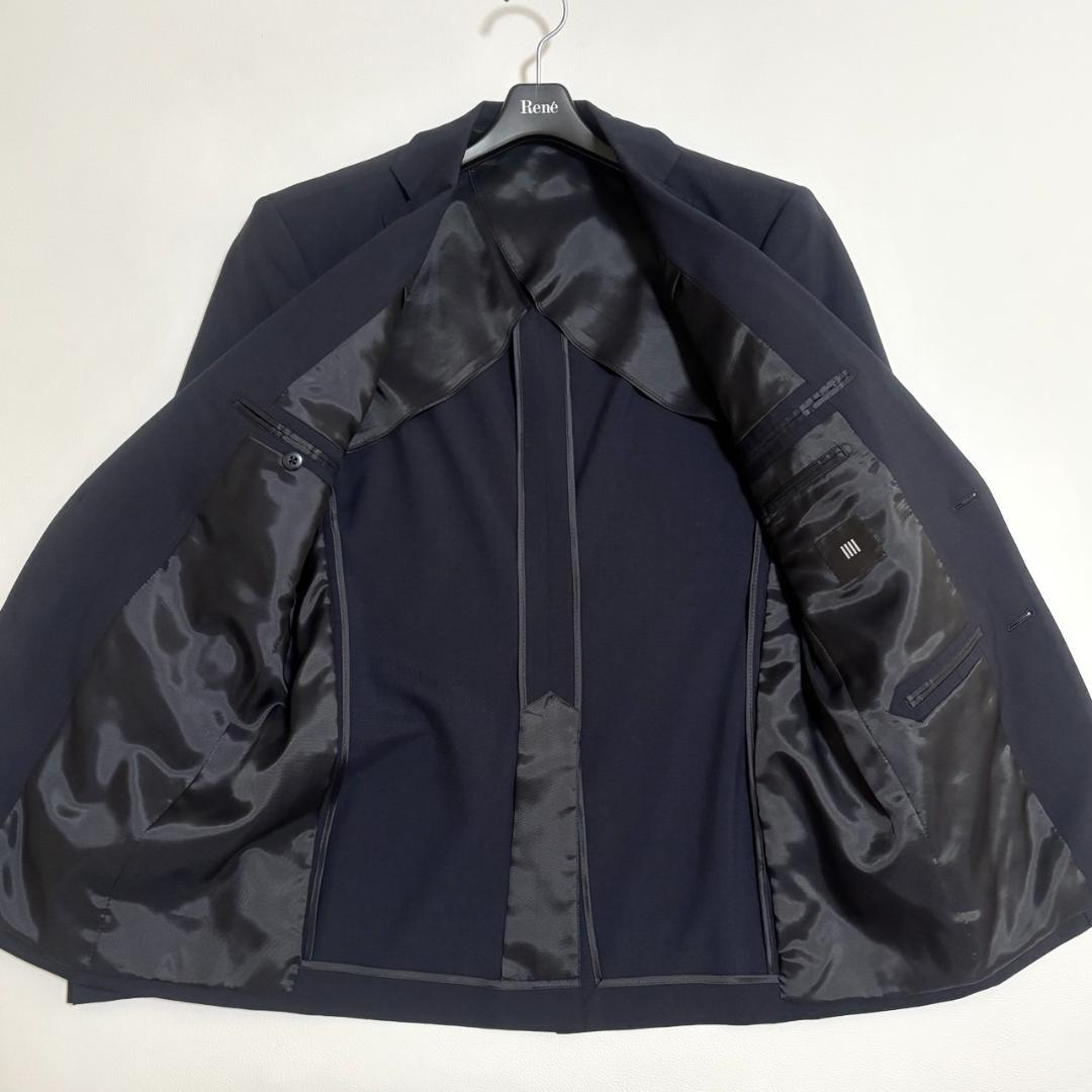 【美品】スーツセレクト ビジネススーツ 3ピース ベスト 無地 A6 L相当 紺