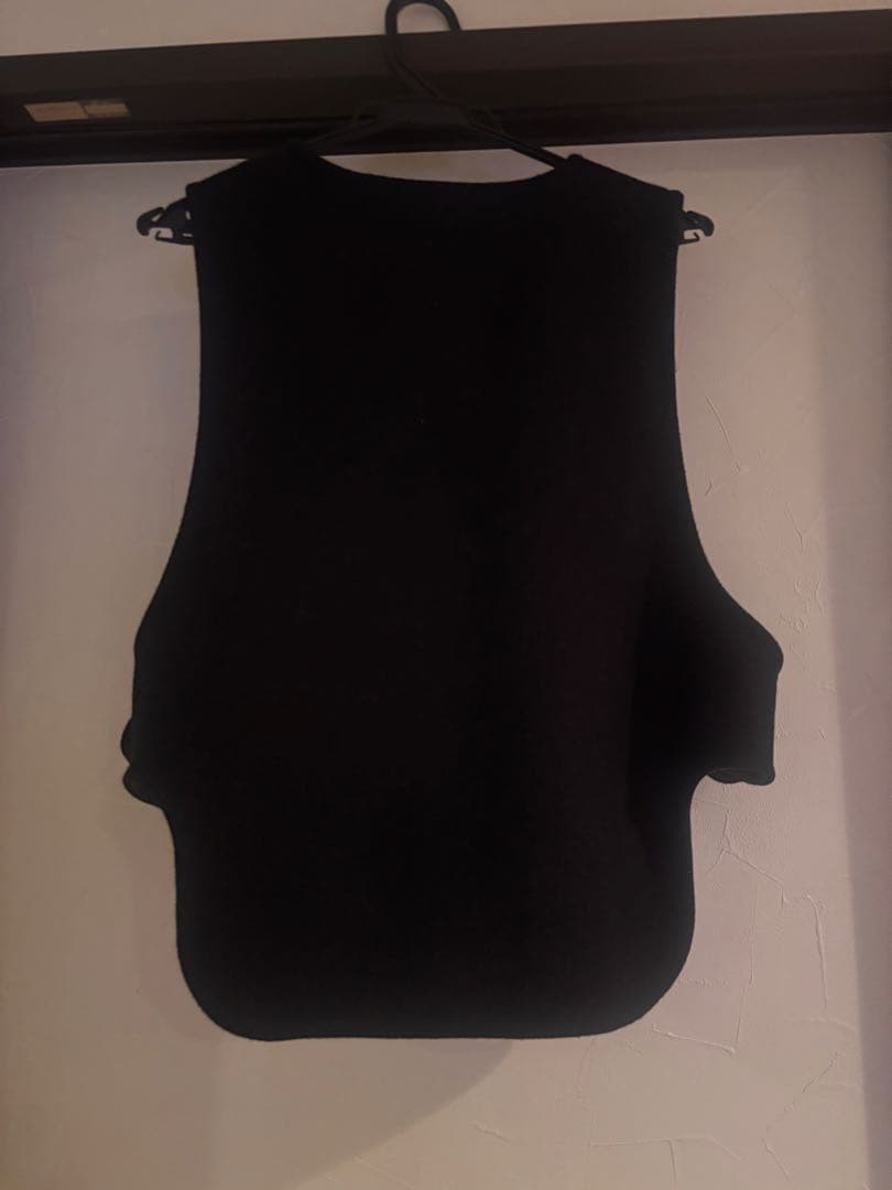 黒猫山♡エンフォルド☆ウールメルトンベスト　ネイビー38サイズ