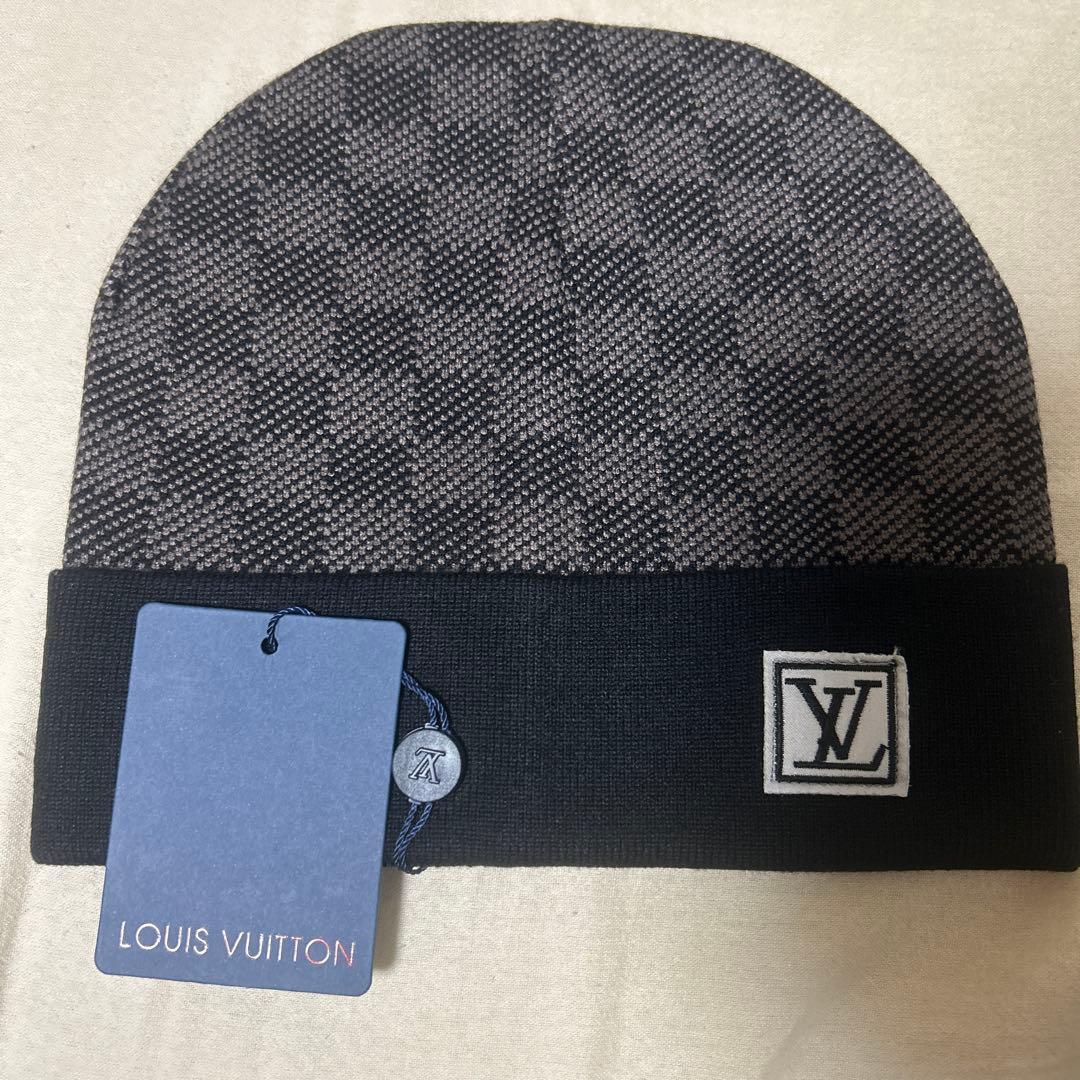 LOUIS VUITTON チェック柄ニット帽