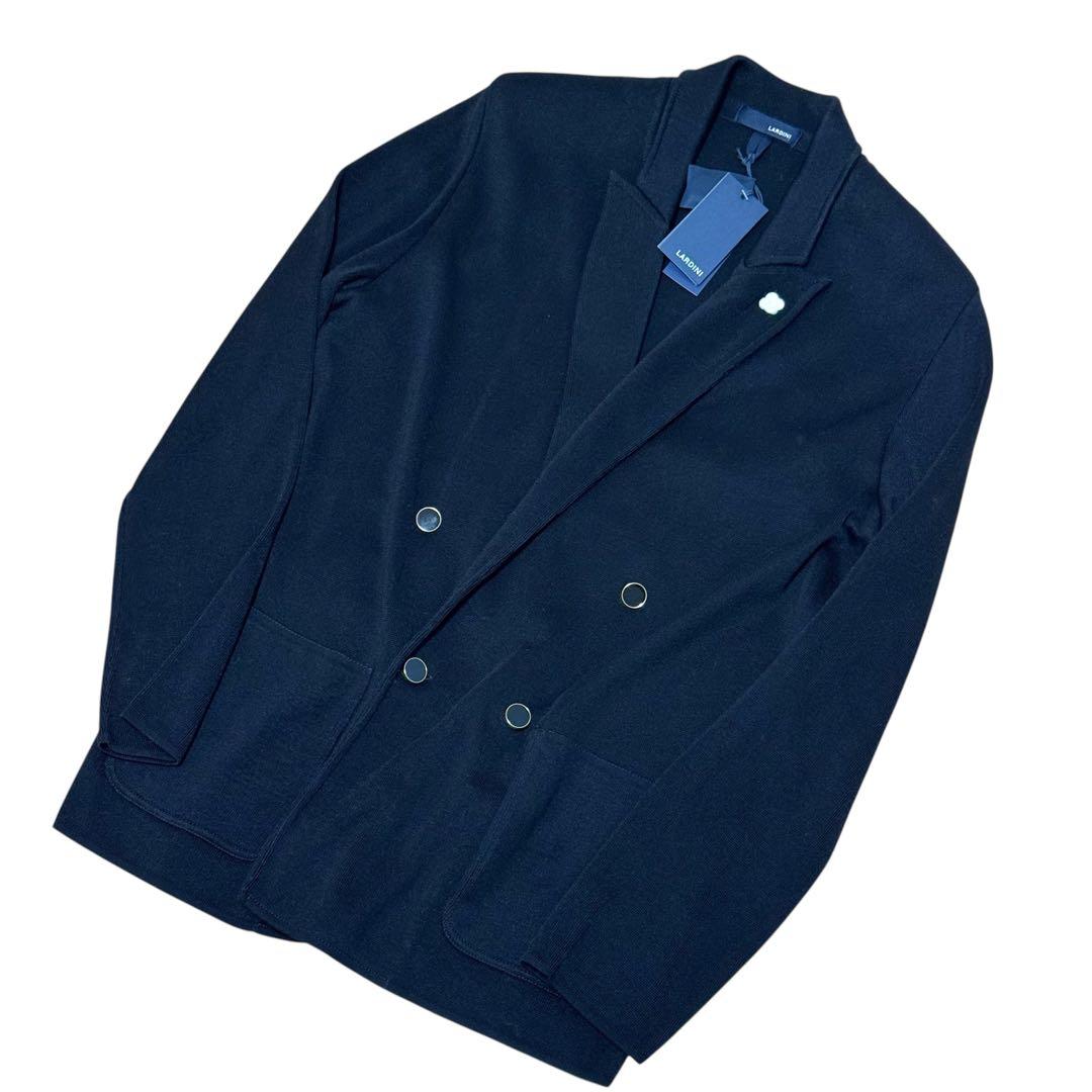 【新品未使用】LARDINI/ラルディーニ ニットジャケット L ブラック
