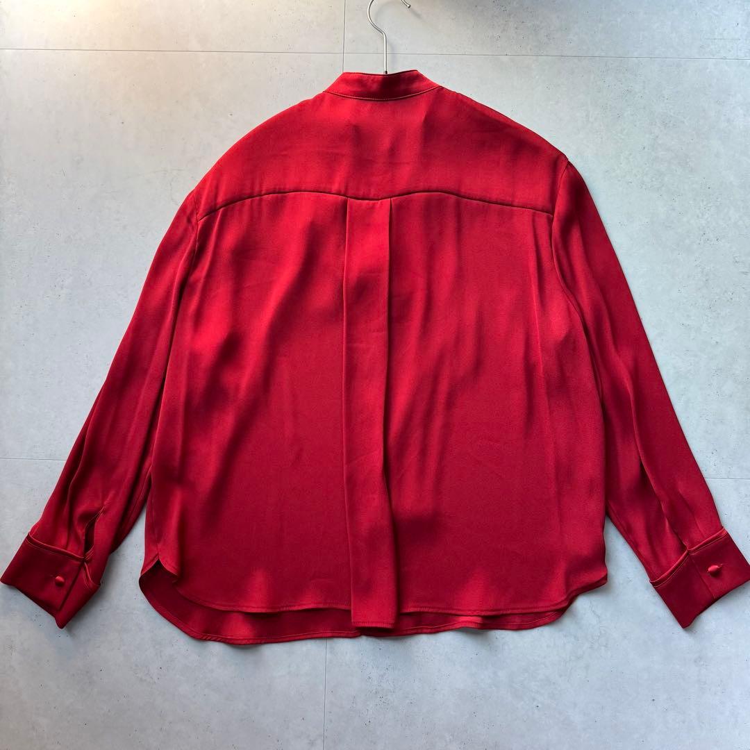 タグ付未使用 希少PEELSLOWLYボウタイ長袖ブラウス フォーマル日本製