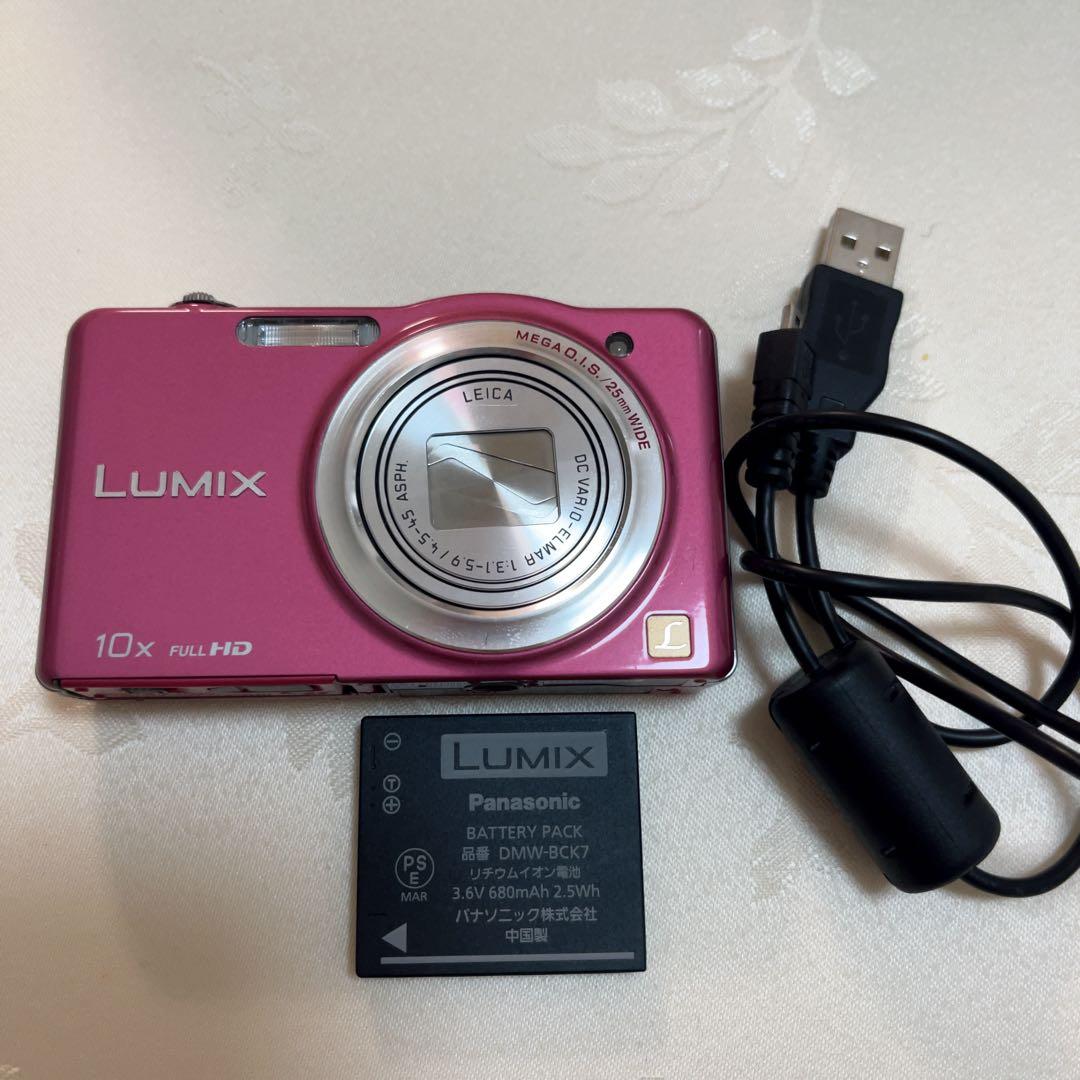 Panasonic LUMIX DMC-SZ7 ピンク デジカメ 動作確認済み