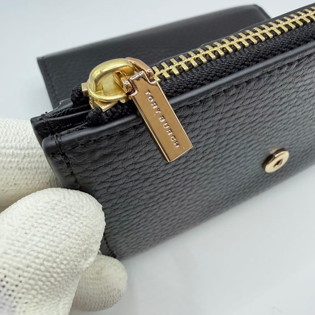 トリーバーチ 三つ折り財布 財布 ブラック キラ 【未使用】