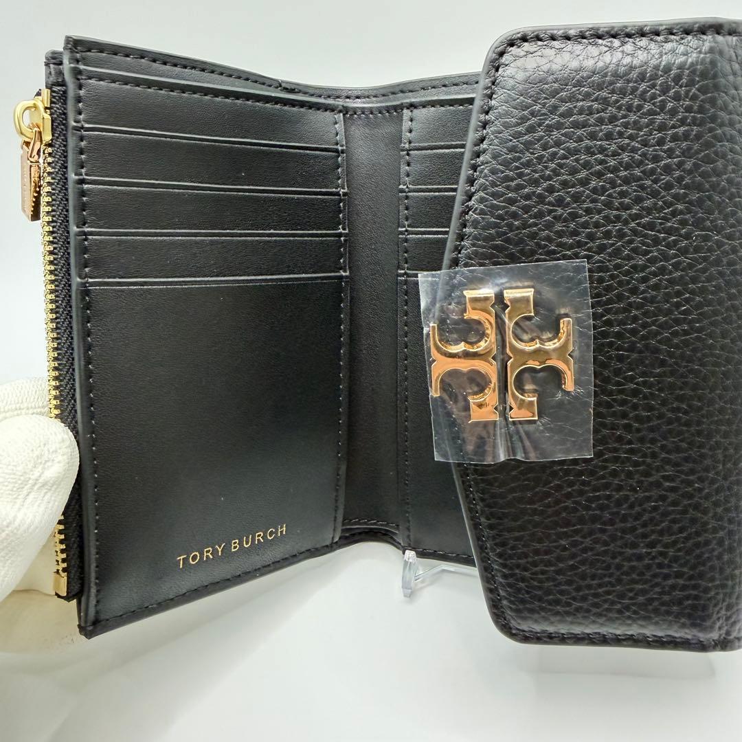 トリーバーチ 三つ折り財布 財布 ブラック キラ 【未使用】