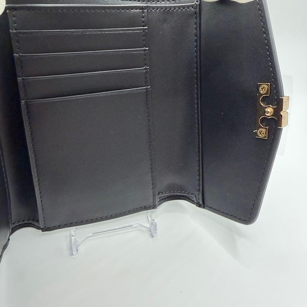 トリーバーチ 三つ折り財布 財布 ブラック キラ 【未使用】