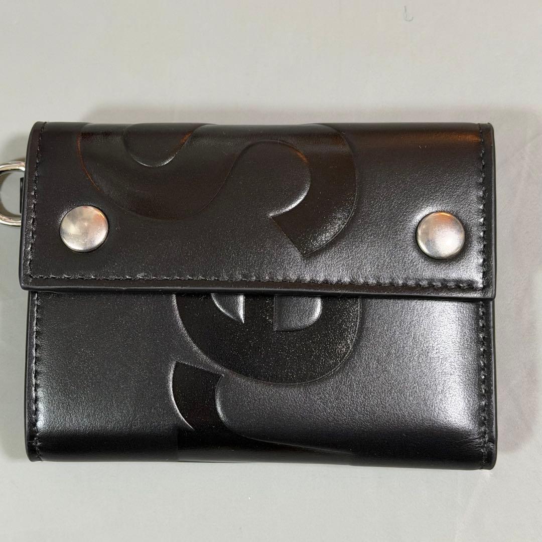 美品 Supreme Leather Chain Wallet black