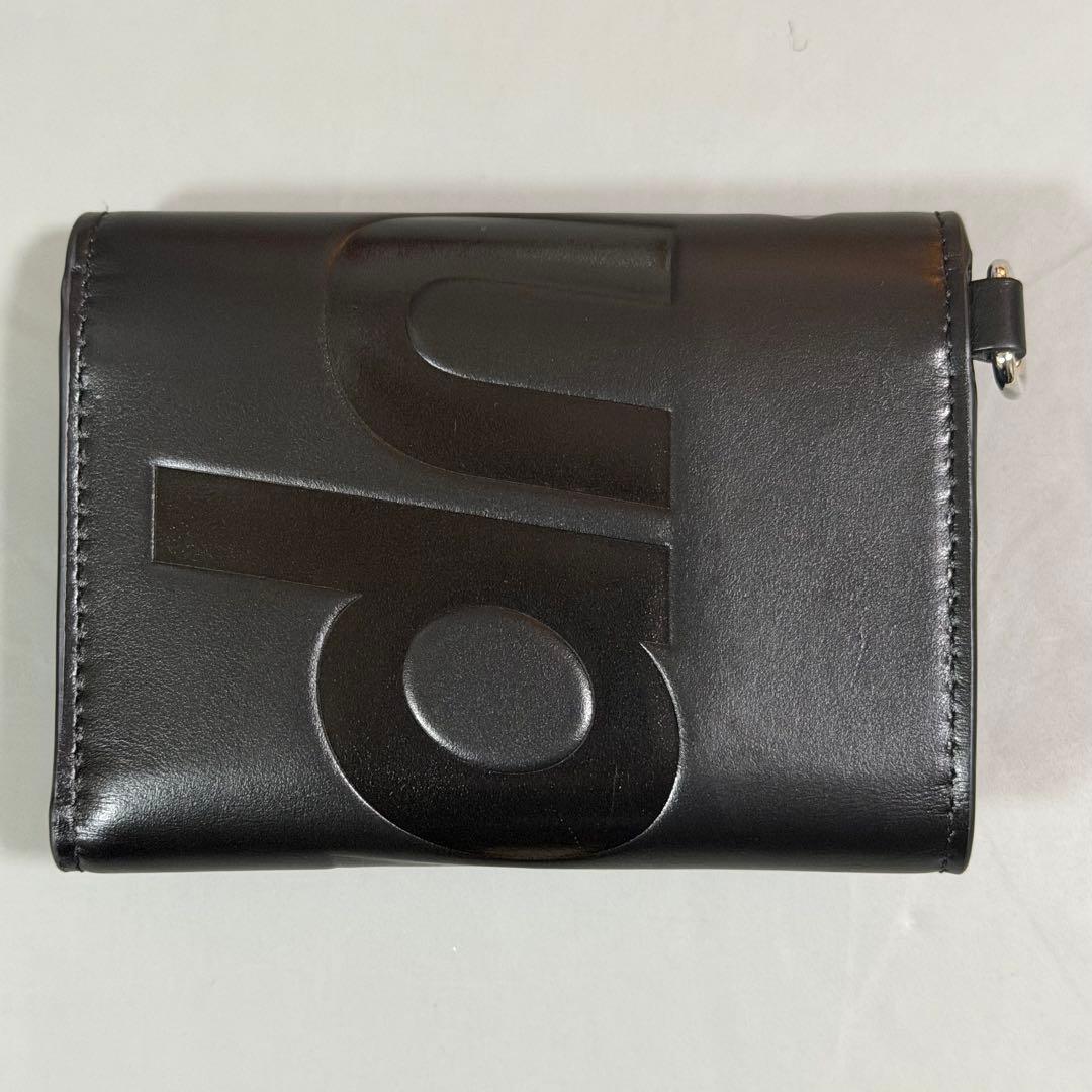 美品 Supreme Leather Chain Wallet black