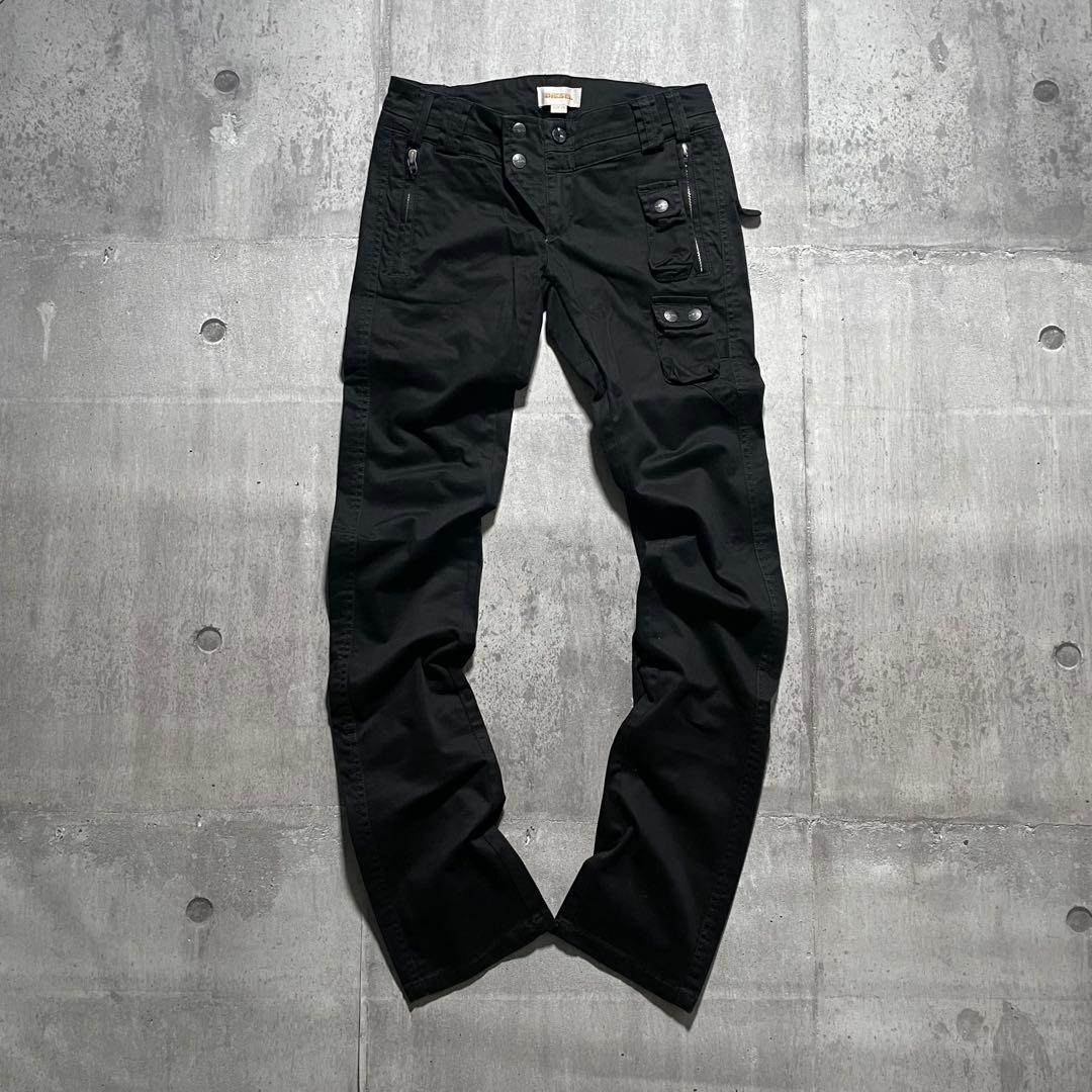 y2k opium DIESEL カーゴパンツ マルチポケット ギミック パンク