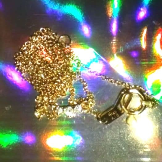 K18 スタージュエリー　横並び3ダイヤ ネックレス 0.03ct