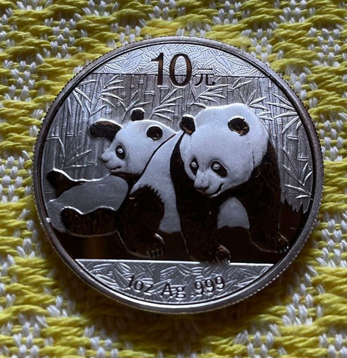2010年 純銀 パンダ銀貨 1オンス中国 10元 シルバー