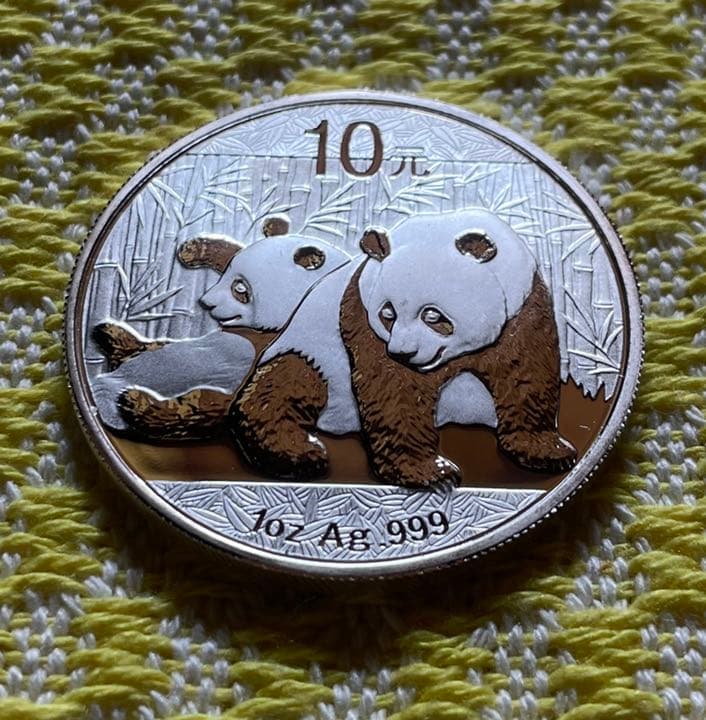 2010年 純銀 パンダ銀貨 1オンス中国 10元 シルバー