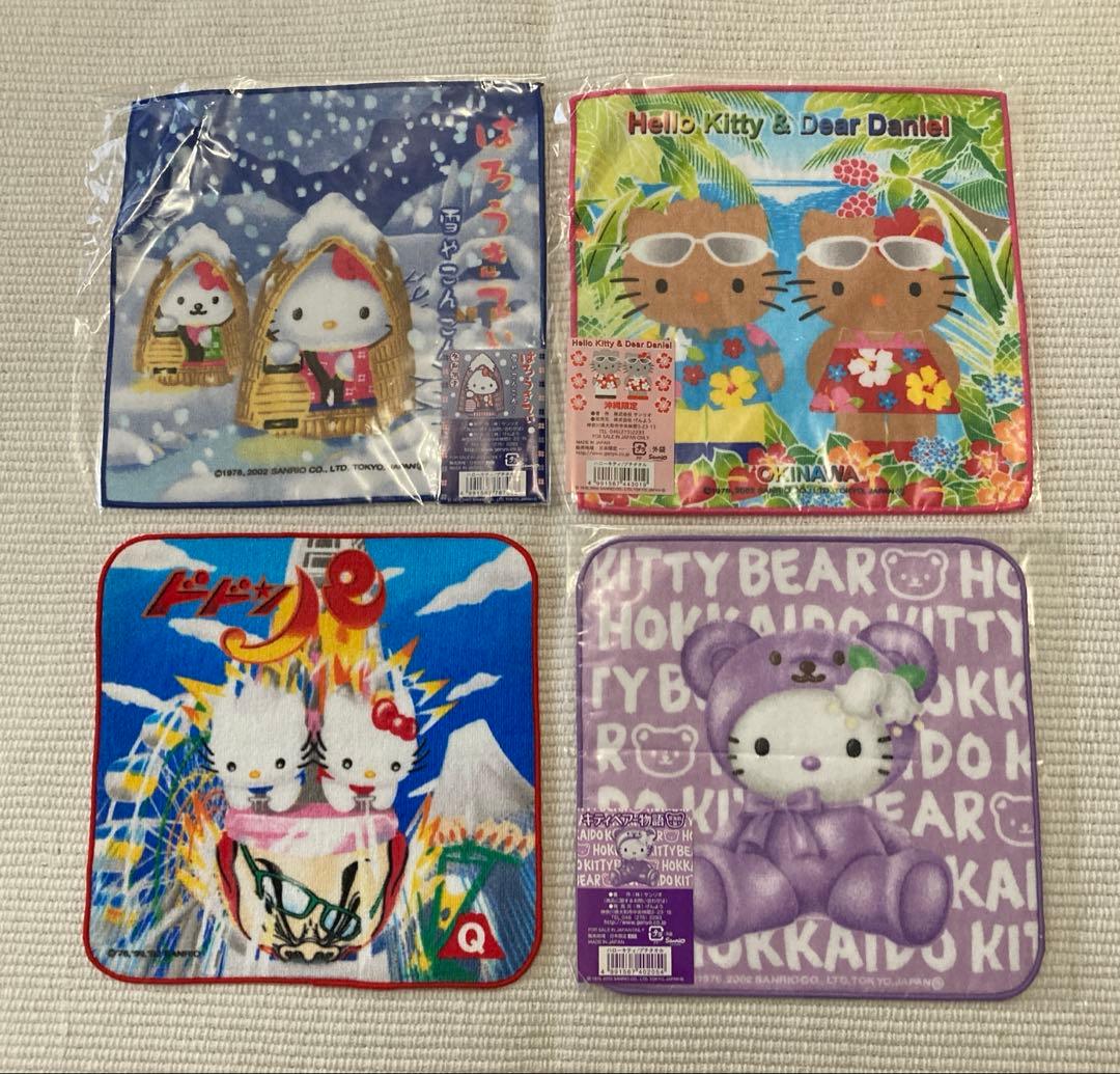 未使用ハローキティの御当地ミニタオル、44枚セット　限定品　激レア有