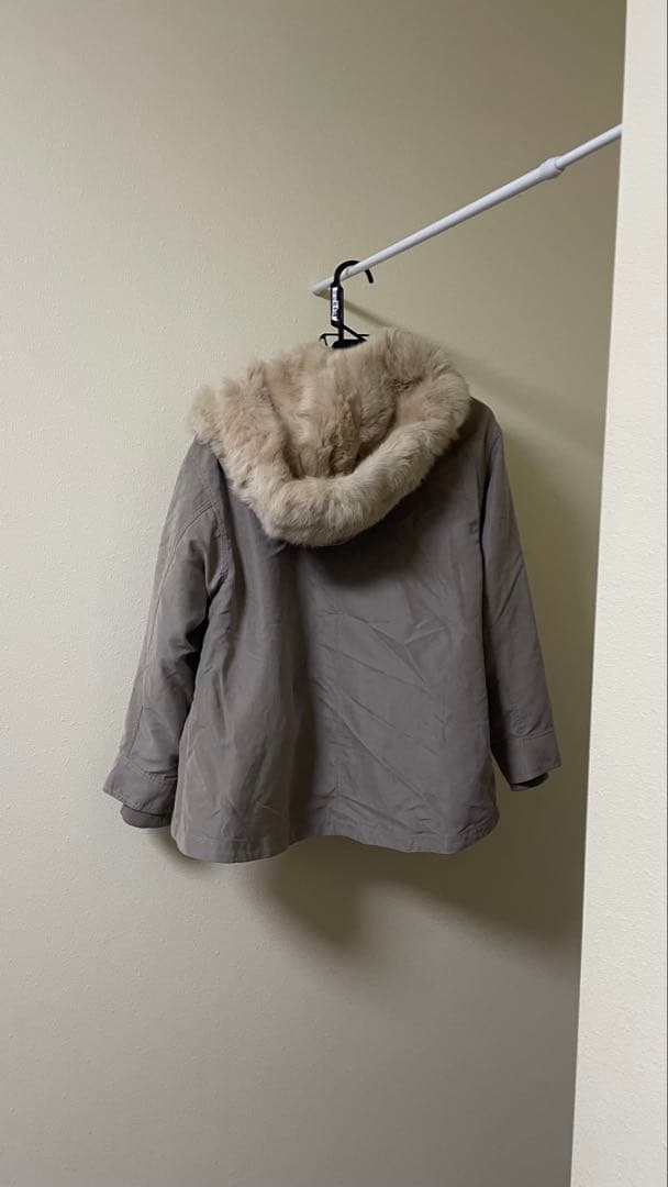 MEDOC ラビットファー フード付きコート