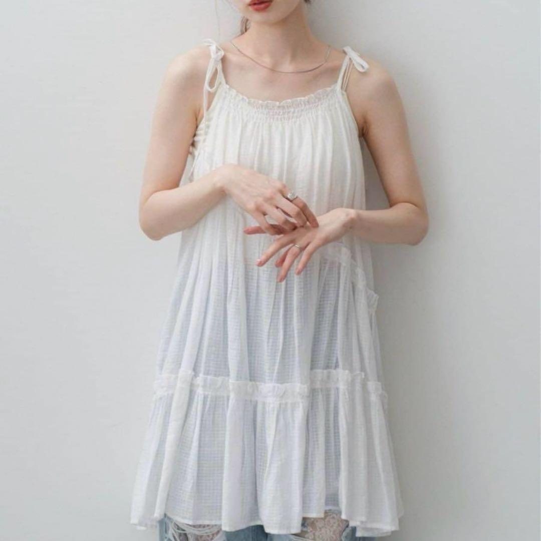 カスタネ　インド綿ティアードチュニック