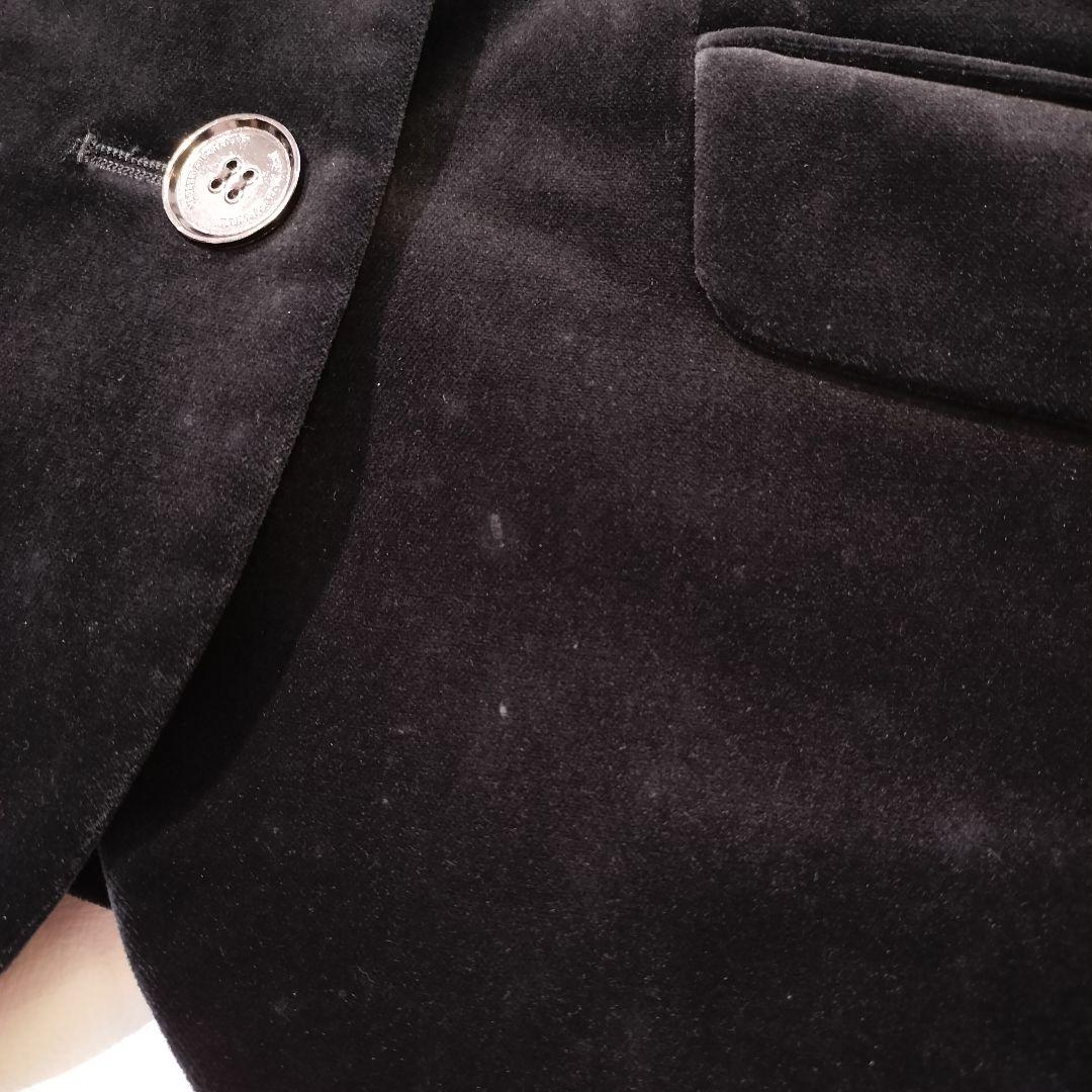 バーバリー テーラードジャケット　ベロア　38 ブラック　ノバチェック