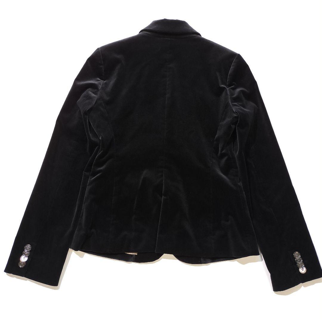 バーバリー テーラードジャケット　ベロア　38 ブラック　ノバチェック