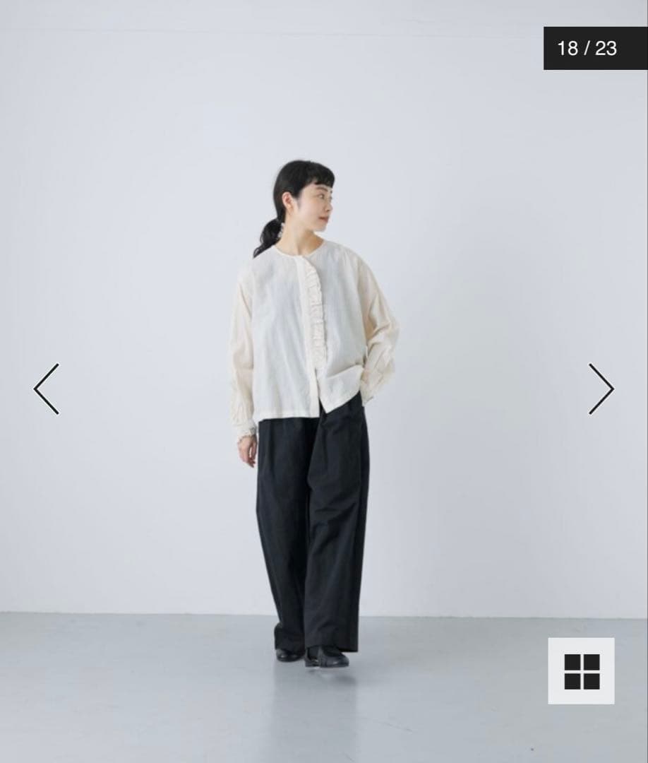 佳かぐれ　Two-tuck easy pants