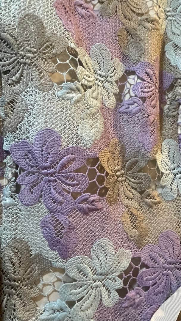 【みかづき様】superbeautyレース花柄ノースリーブワンピース