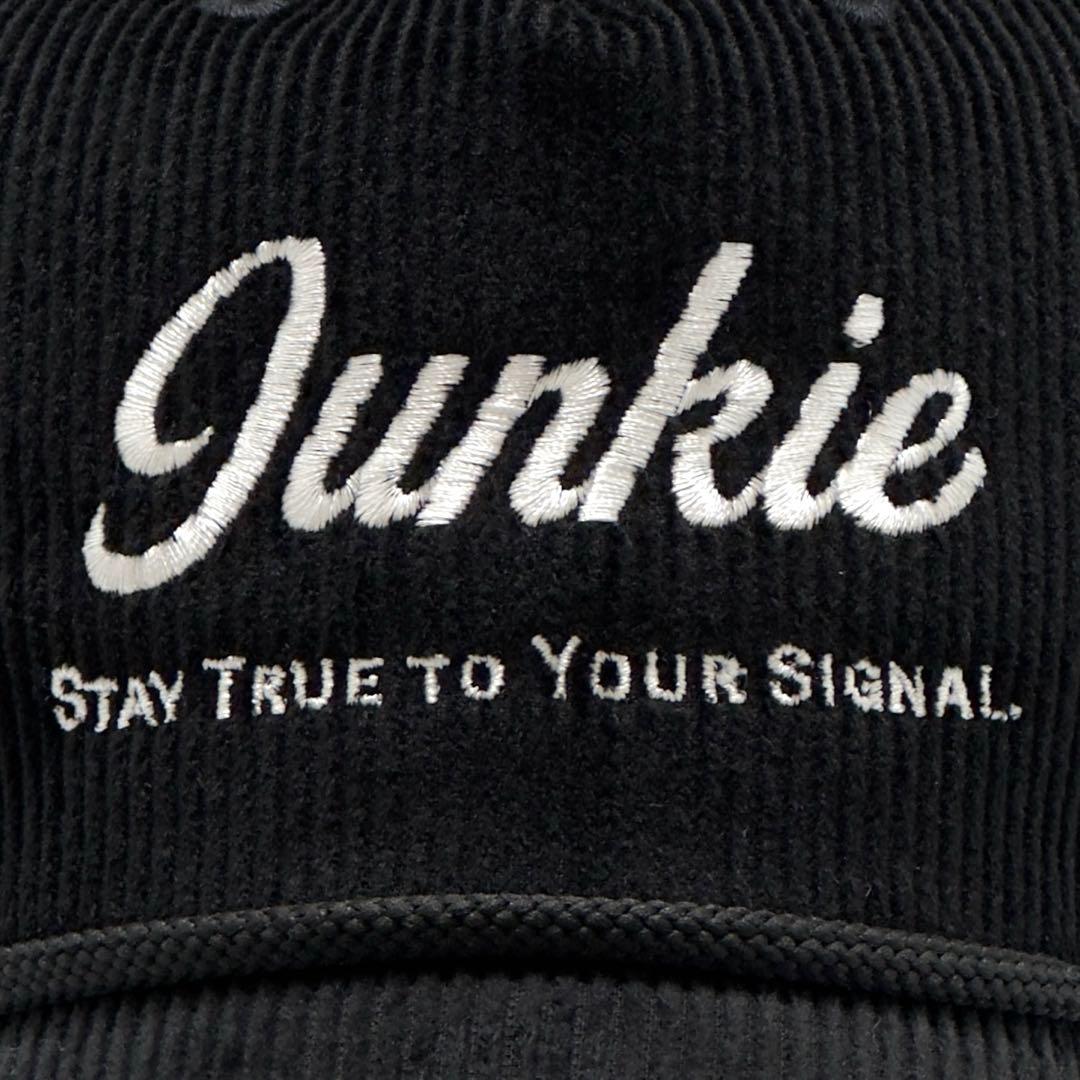 【コーデュロイ】Junkie トラッカーキャップ ブラック
