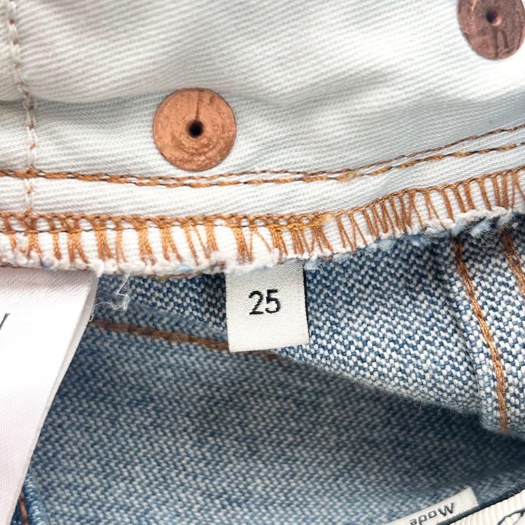 美品♡ グッチ デニム ショートパンツ チェリー 刺繍 25 ハイウエスト